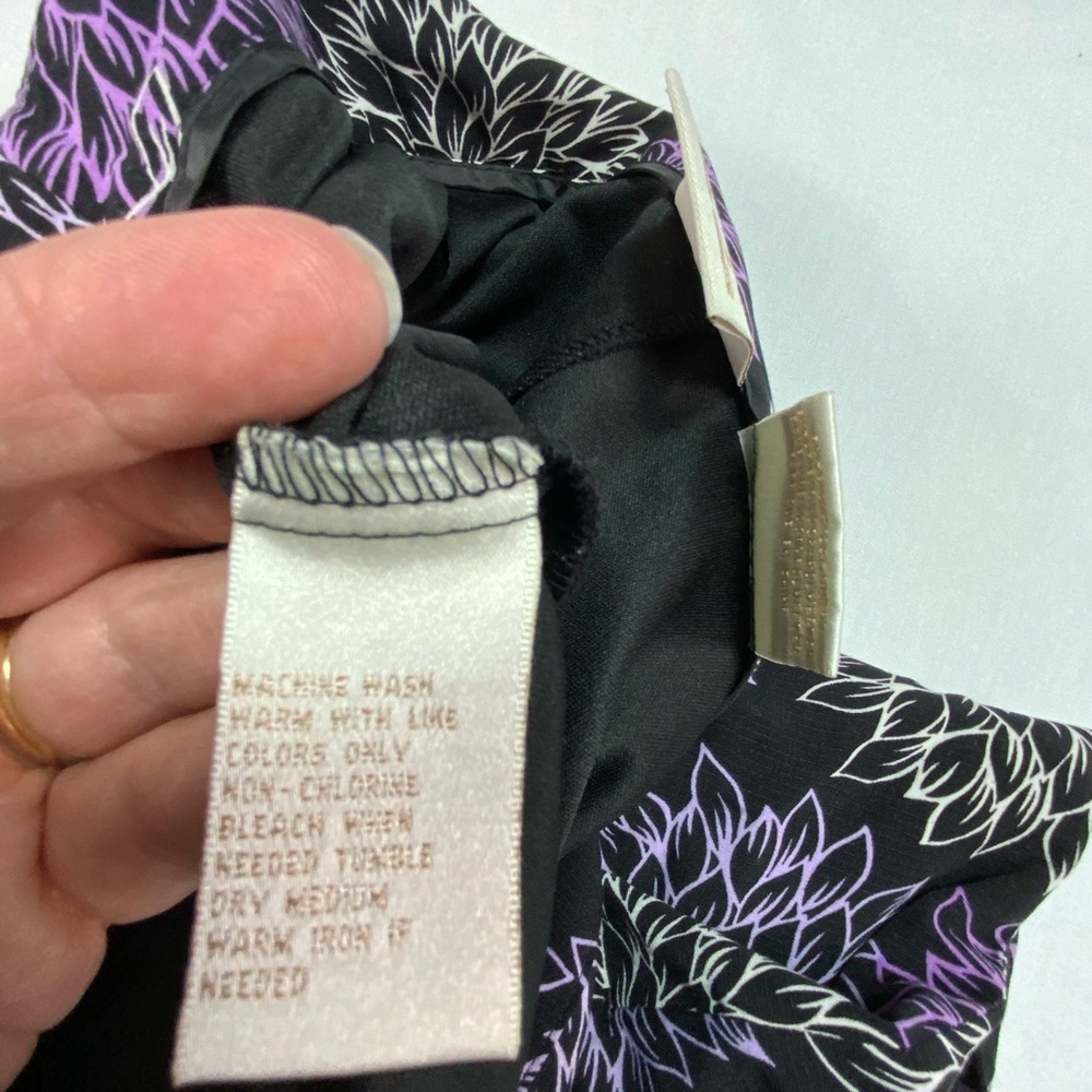 EP Pro Black and Purple Floral A-Line Skort Size 14 Golf Tennis Pickleball - Picture 8 of 10